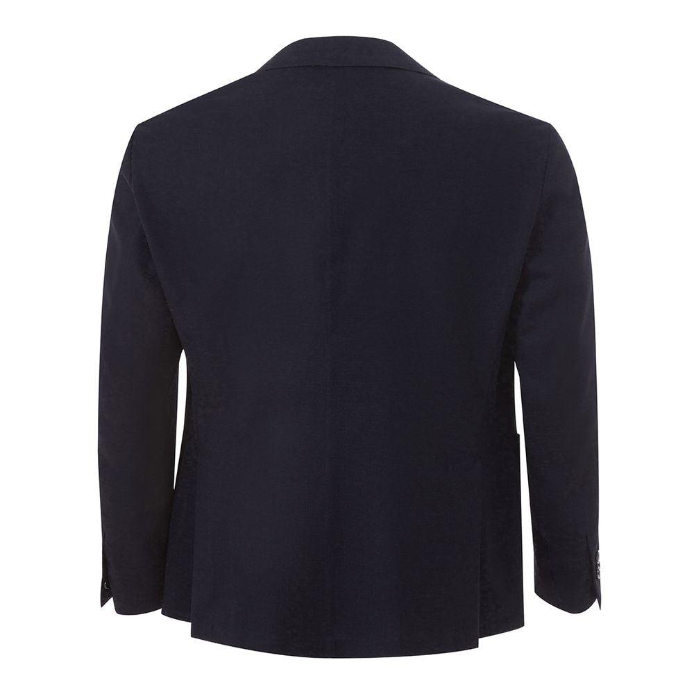 Elegant Blue Cotton Lardini Jacket - Arichezz.store