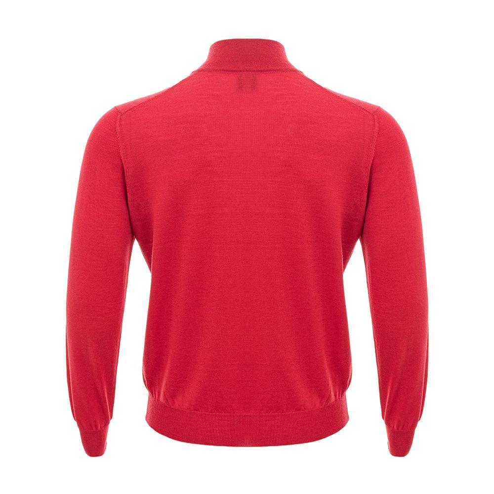 Gran Sasso Elegant Crimson Wool T-Shirt for Men