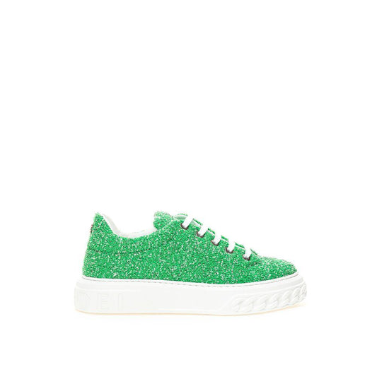 Casadei Emerald Elegance Leather Sneakers - Arichezz.store