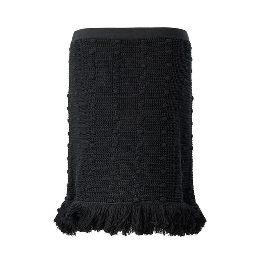 Bottega Veneta Elegant Black Cotton Skirt - Arichezz.store