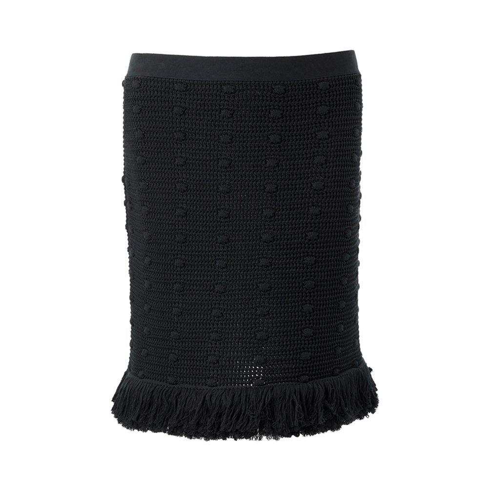 Bottega Veneta Elegant Black Cotton Skirt - Arichezz.store