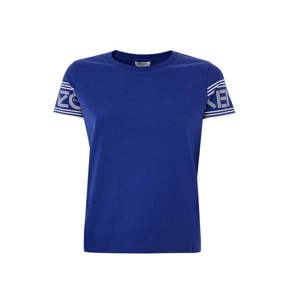 Kenzo Chic Blue Cotton Tee for Stylish Comfort - Arichezz.store