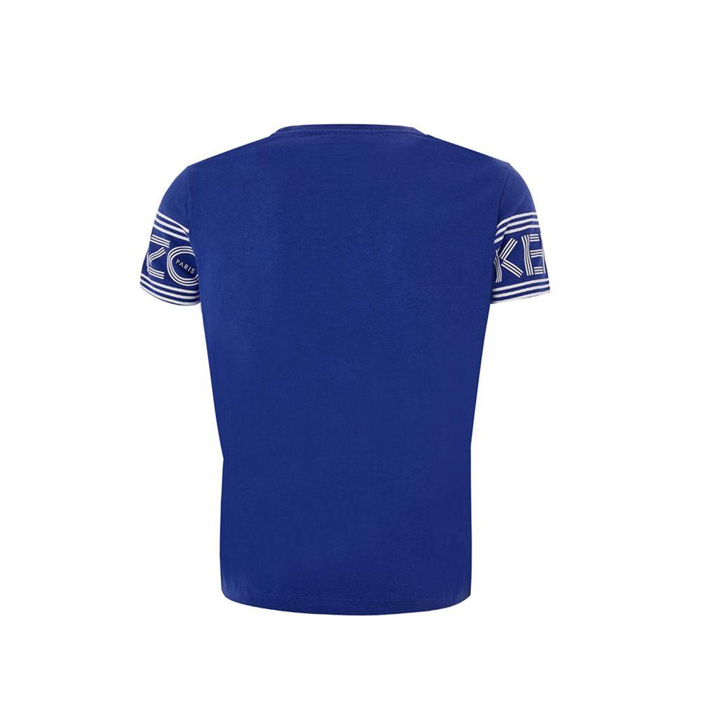 Kenzo Chic Blue Cotton Tee for Stylish Comfort - Arichezz.store