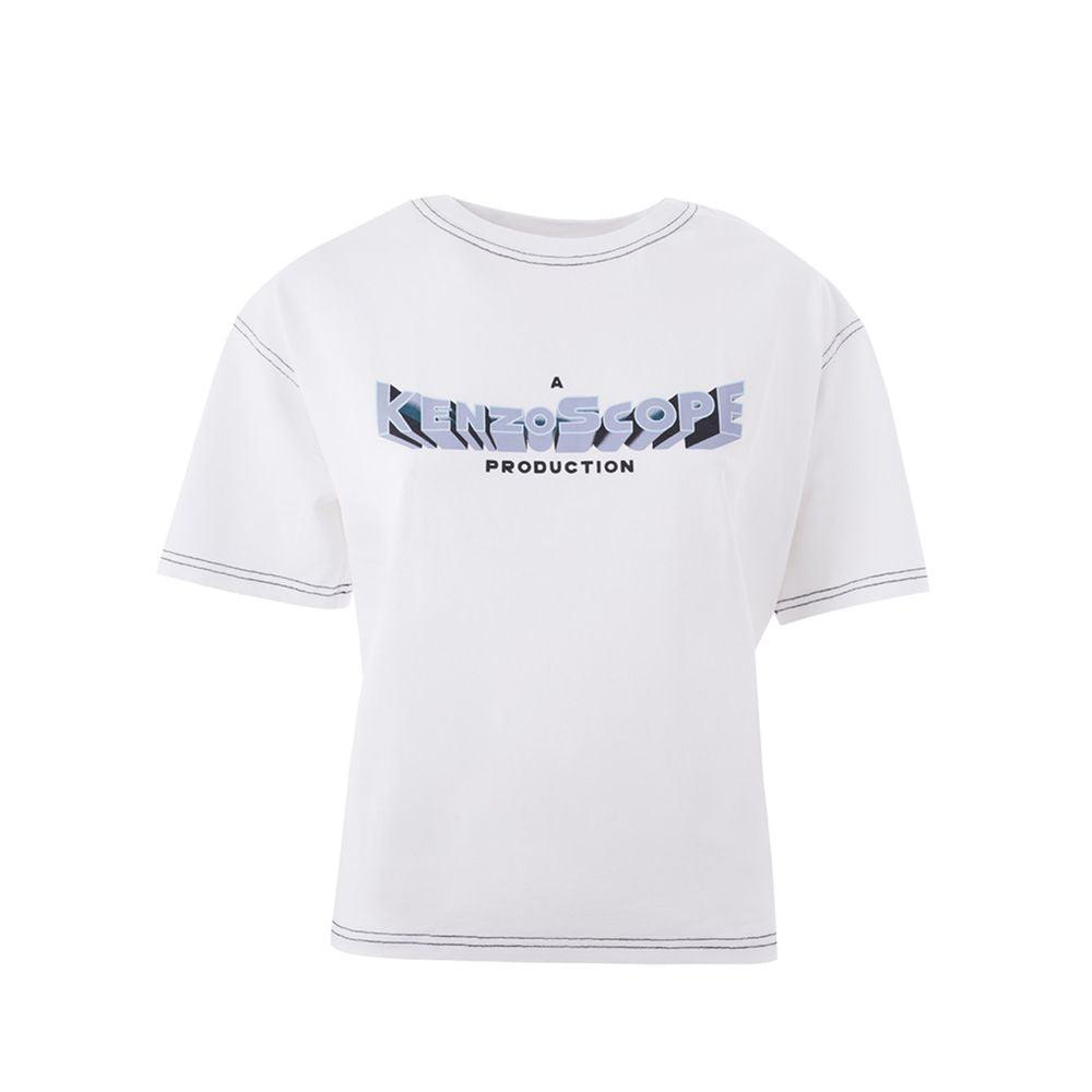 Kenzo Elegant White Cotton Top for Women - Arichezz.store