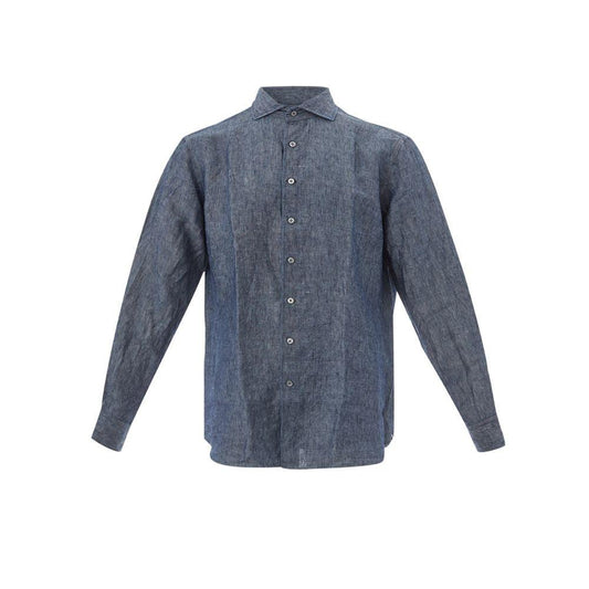 Lardini Elegant Flax Blue Shirt for Men - Arichezz.store