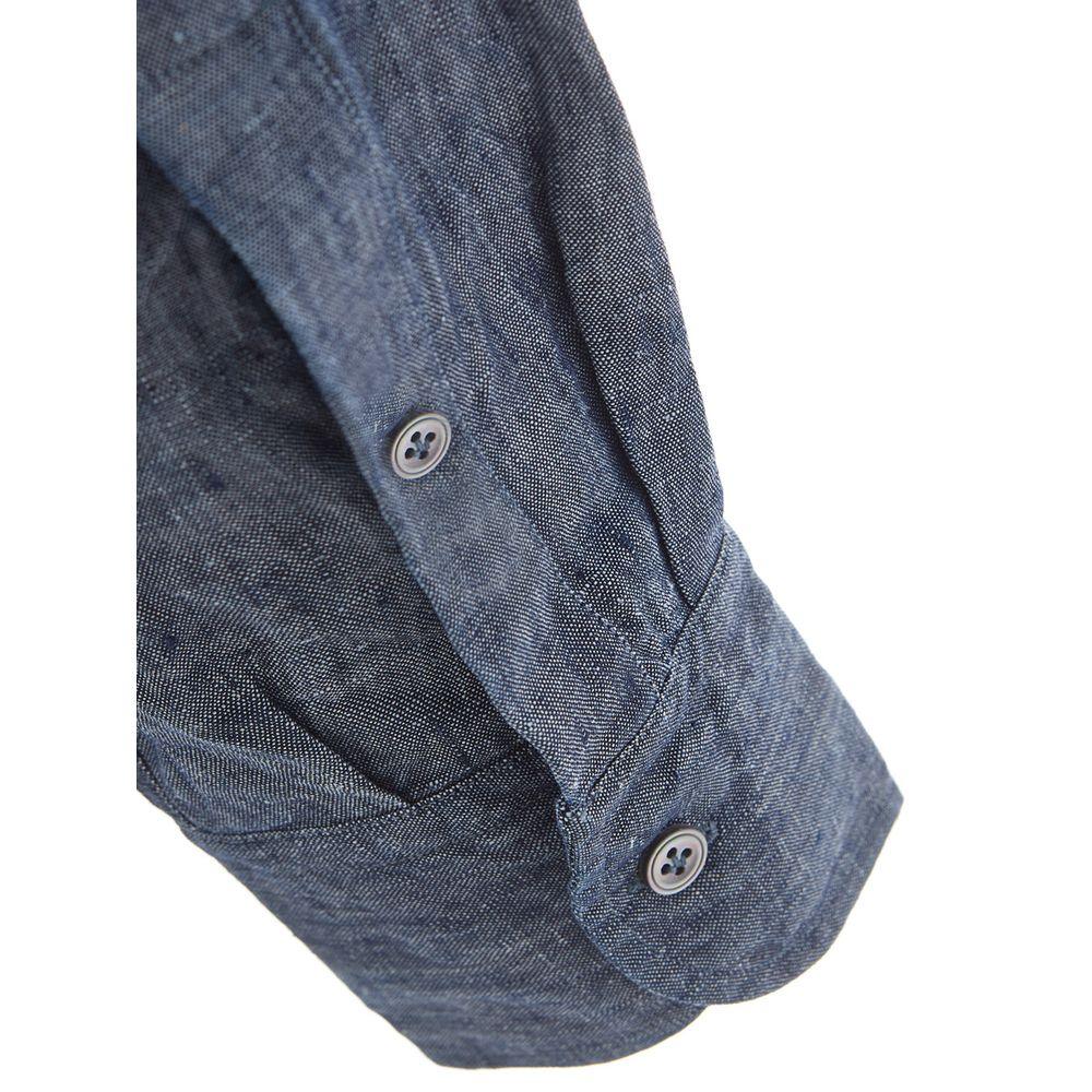 Lardini Elegant Flax Blue Shirt for Men - Arichezz.store