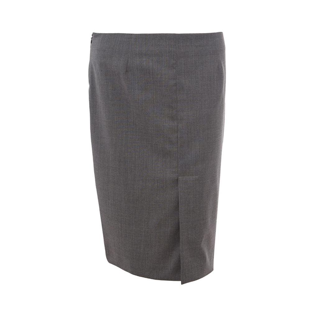 Lardini Chic Gray Wool Pencil Skirt - Arichezz.store