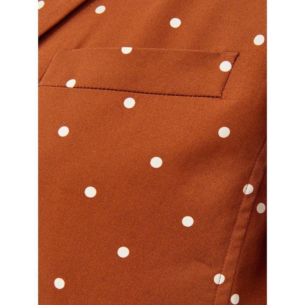 Lardini Chic Cotton Brown Jacket for Modern Women - Arichezz.store