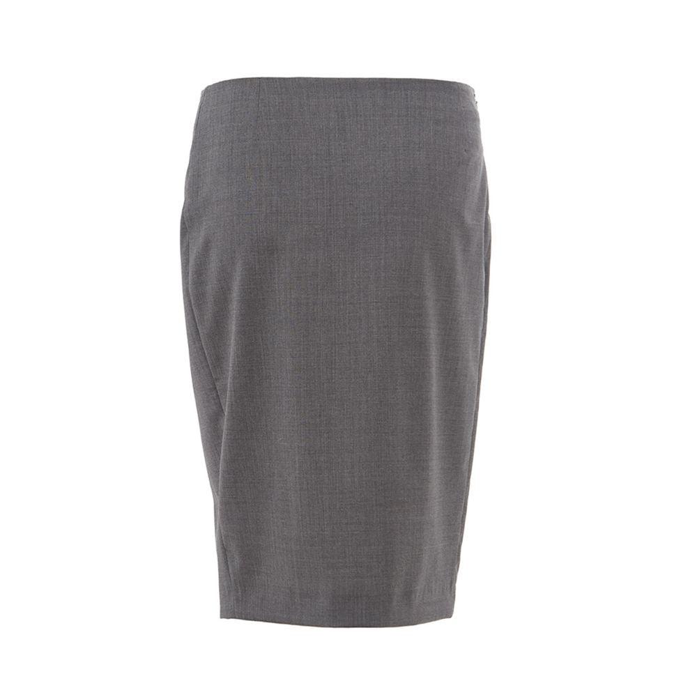 Lardini Chic Gray Wool Pencil Skirt - Arichezz.store