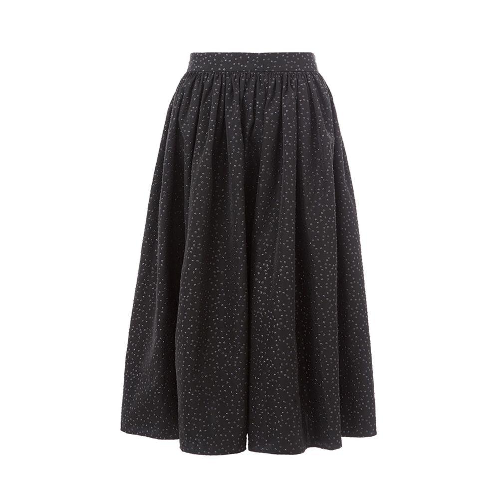 Lardini Elegant Black Polyethylene Midi Skirt - Arichezz.store