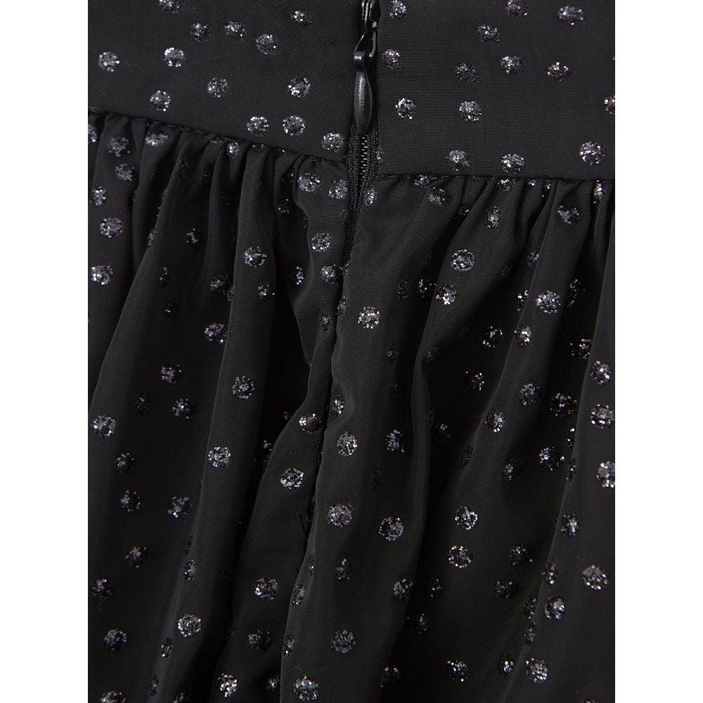 Lardini Elegant Black Polyethylene Midi Skirt - Arichezz.store