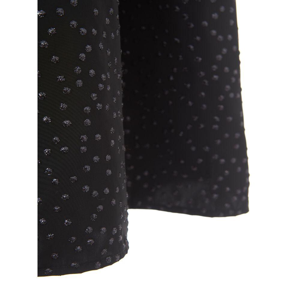 Lardini Elegant Black Polyethylene Midi Skirt - Arichezz.store