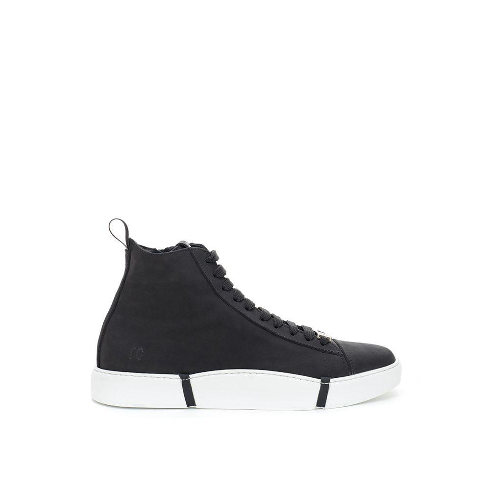 Roberto Cavalli Elegant Suede Sneakers in Chic Black - Arichezz.store