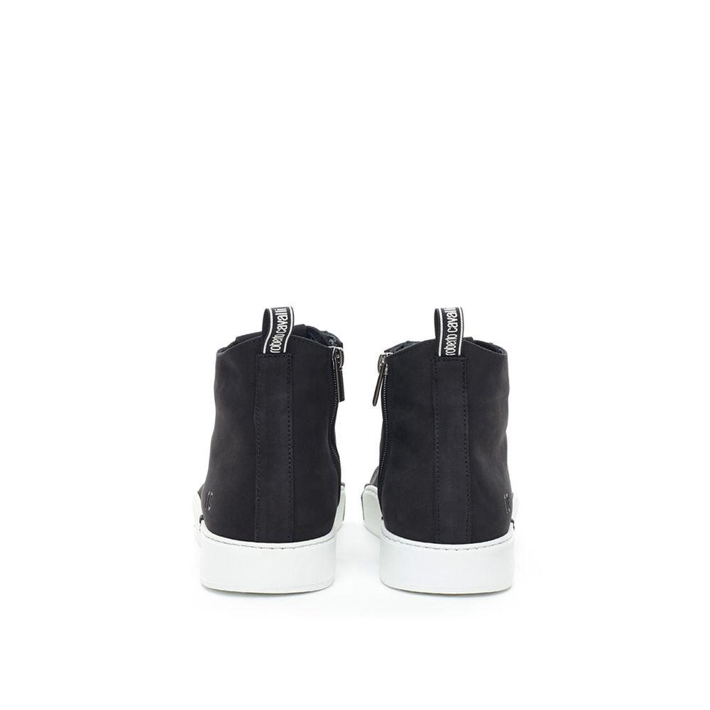 Roberto Cavalli Elegant Suede Sneakers in Chic Black - Arichezz.store