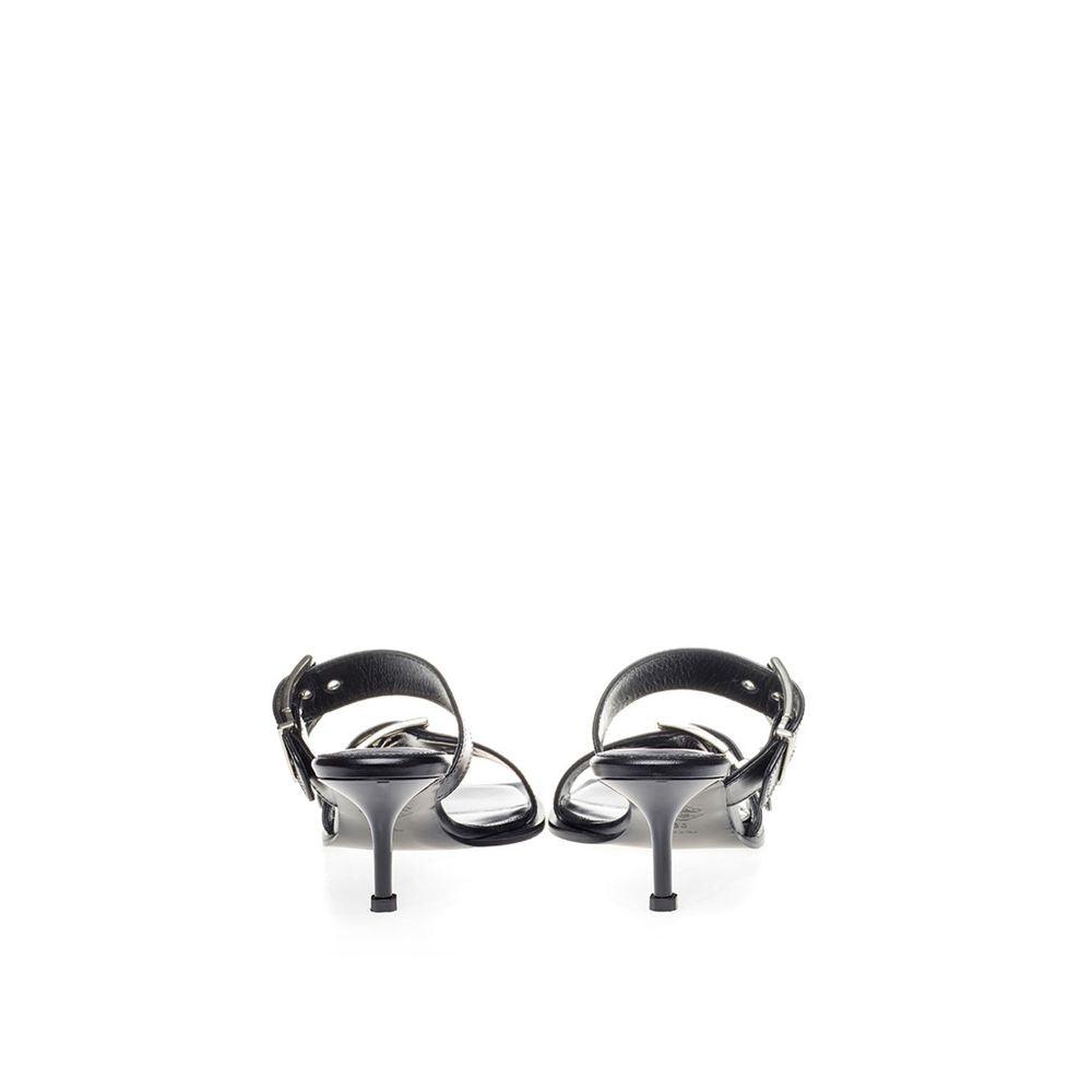 Alexander McQueen Elevate Your Steps in Timeless Black Leather Sandals - Arichezz.store