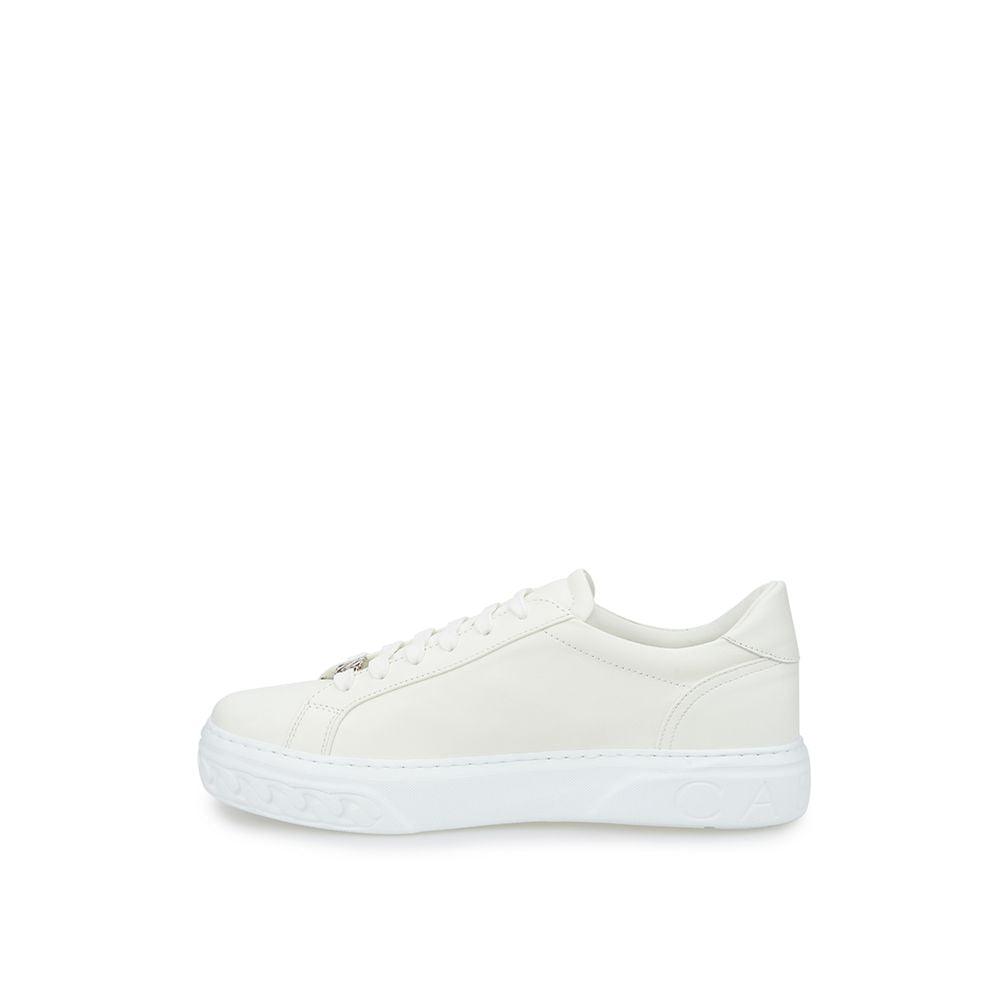 Casadei Sleek White Leather Sneakers - Arichezz.store