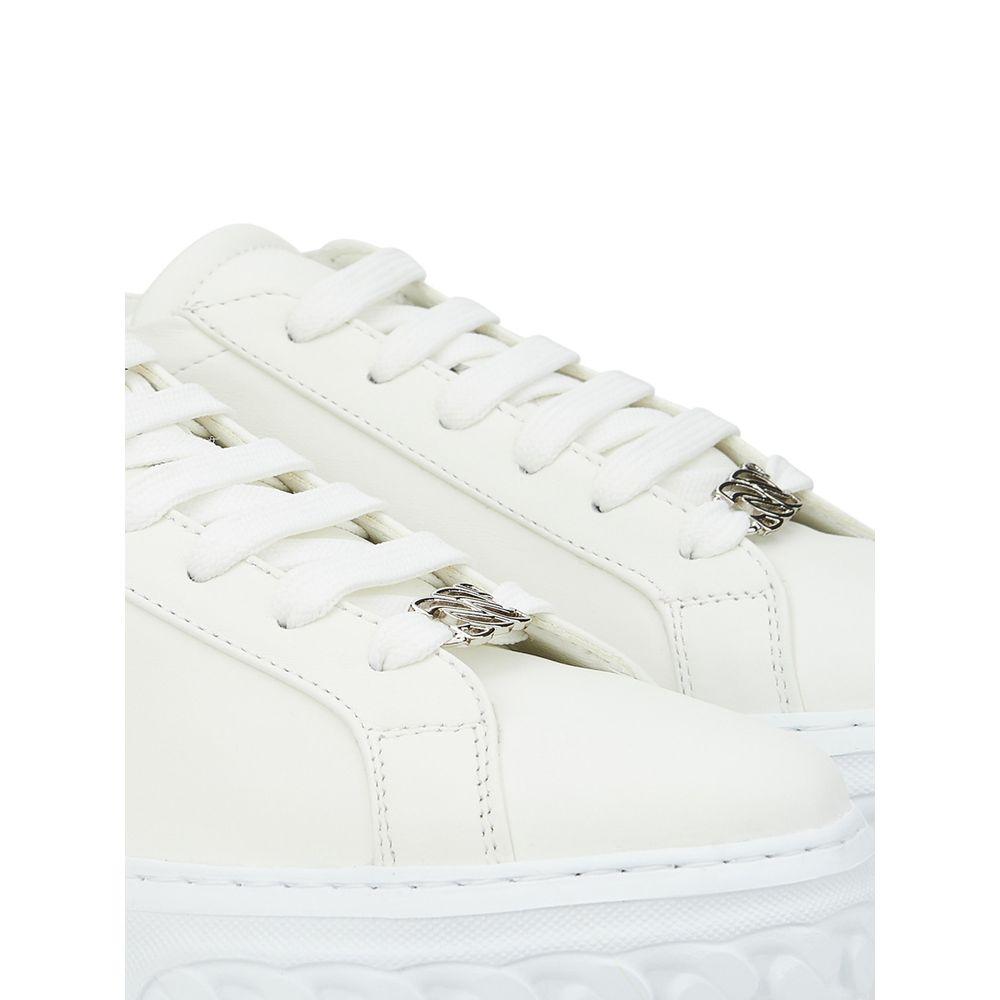 Casadei Sleek White Leather Sneakers - Arichezz.store