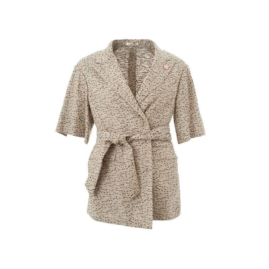 Lardini Chic Beige Linen Jacket - Arichezz.store