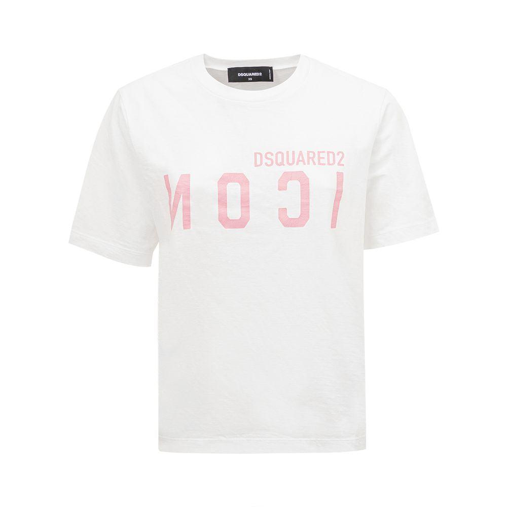 Dsquared² Elegant Cotton White Tee for Stylish Women - Arichezz.store