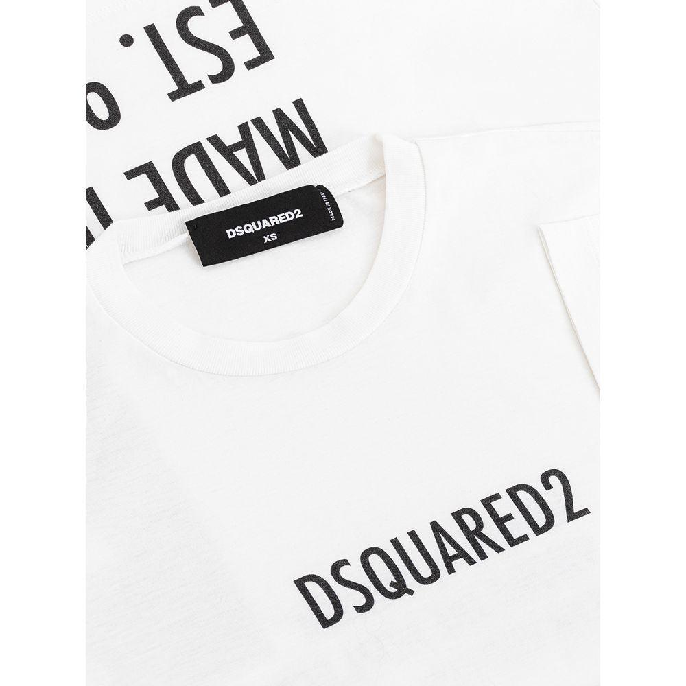 Dsquared² Elegant White Cotton Top for Stylish Women - Arichezz.store