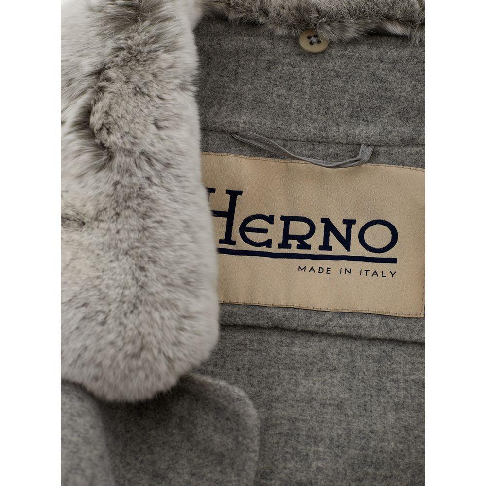 Herno Gray Wool Jacket - Timeless Elegance - Arichezz.store