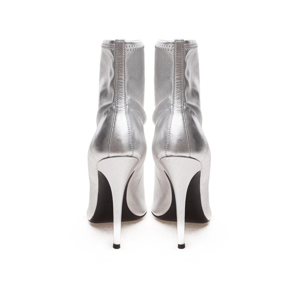 Giuseppe Zanotti Silver Open Toe Ankle Boots - Arichezz.store