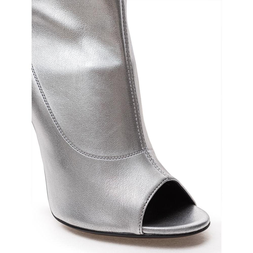 Giuseppe Zanotti Silver Open Toe Ankle Boots - Arichezz.store