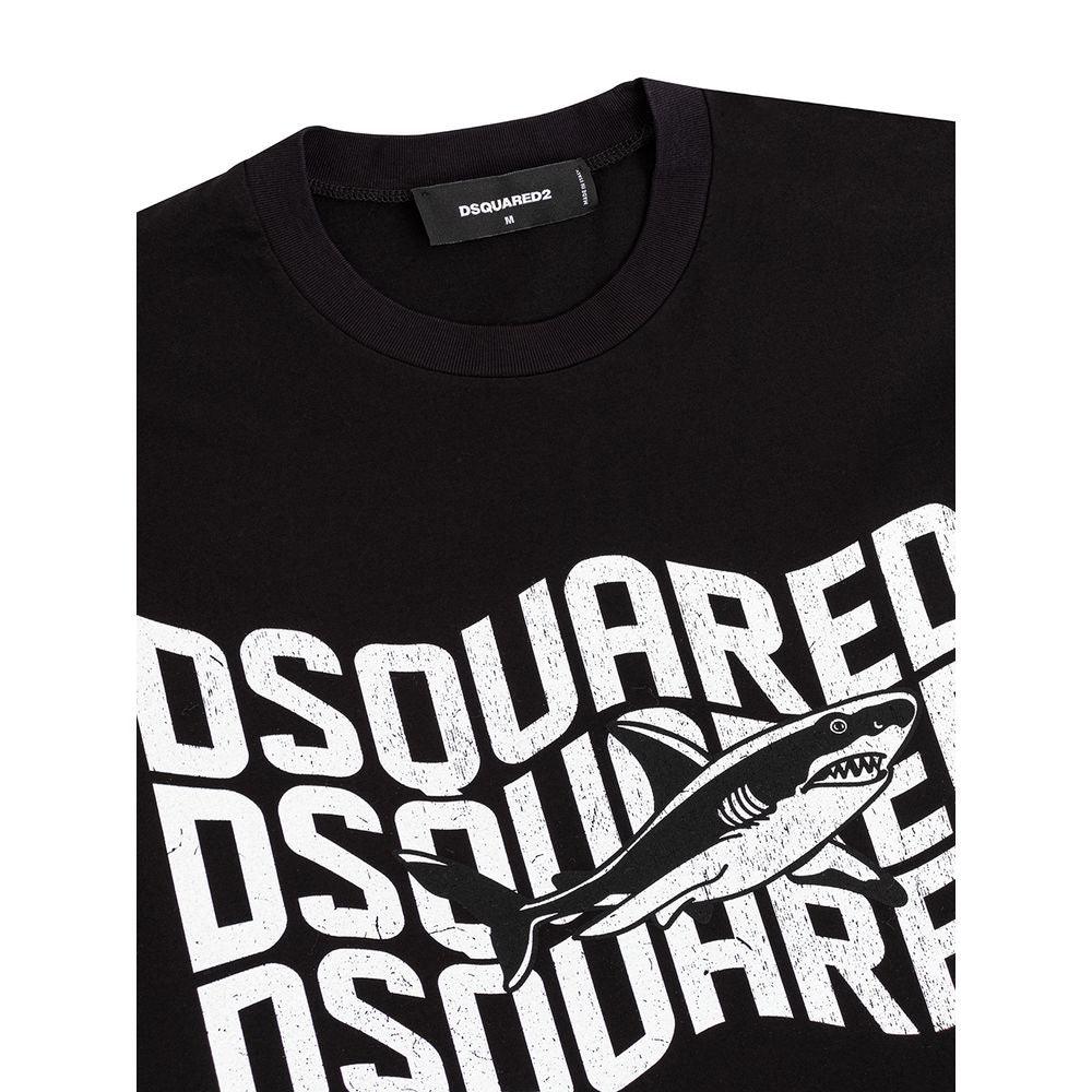 Dsquared² Sleek Black Cotton T-Shirt for Men - Arichezz.store