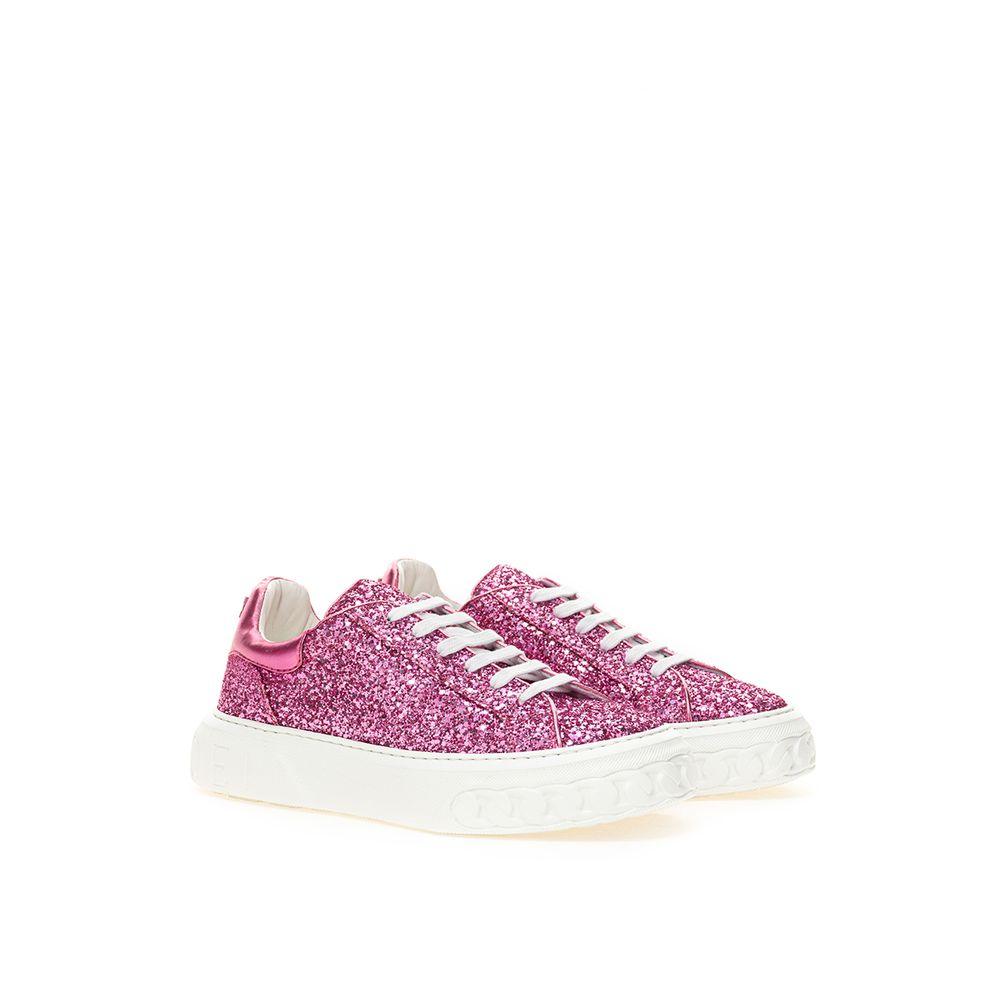 Casadei Fuchsia Elegance Leather Sneakers - Arichezz.store