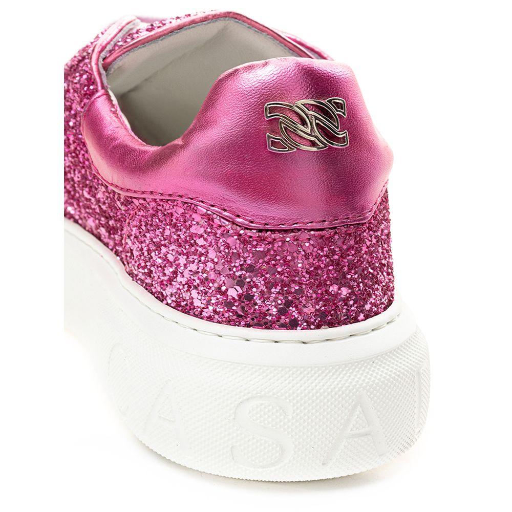 Casadei Fuchsia Elegance Leather Sneakers - Arichezz.store