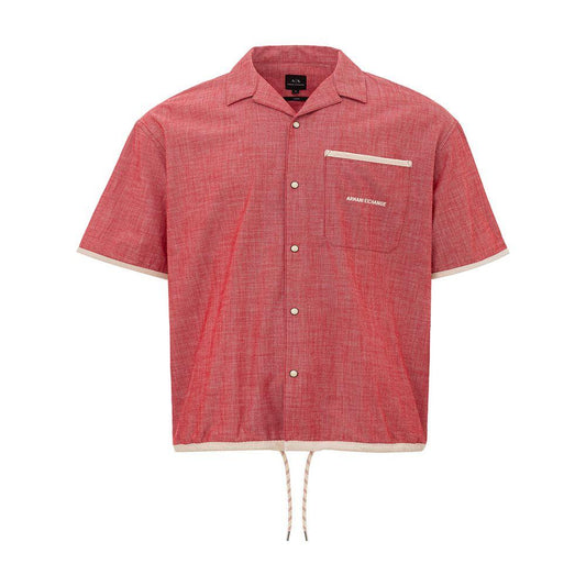 Armani Exchange Crimson Cotton Classic Men's Shirt - Arichezz.store