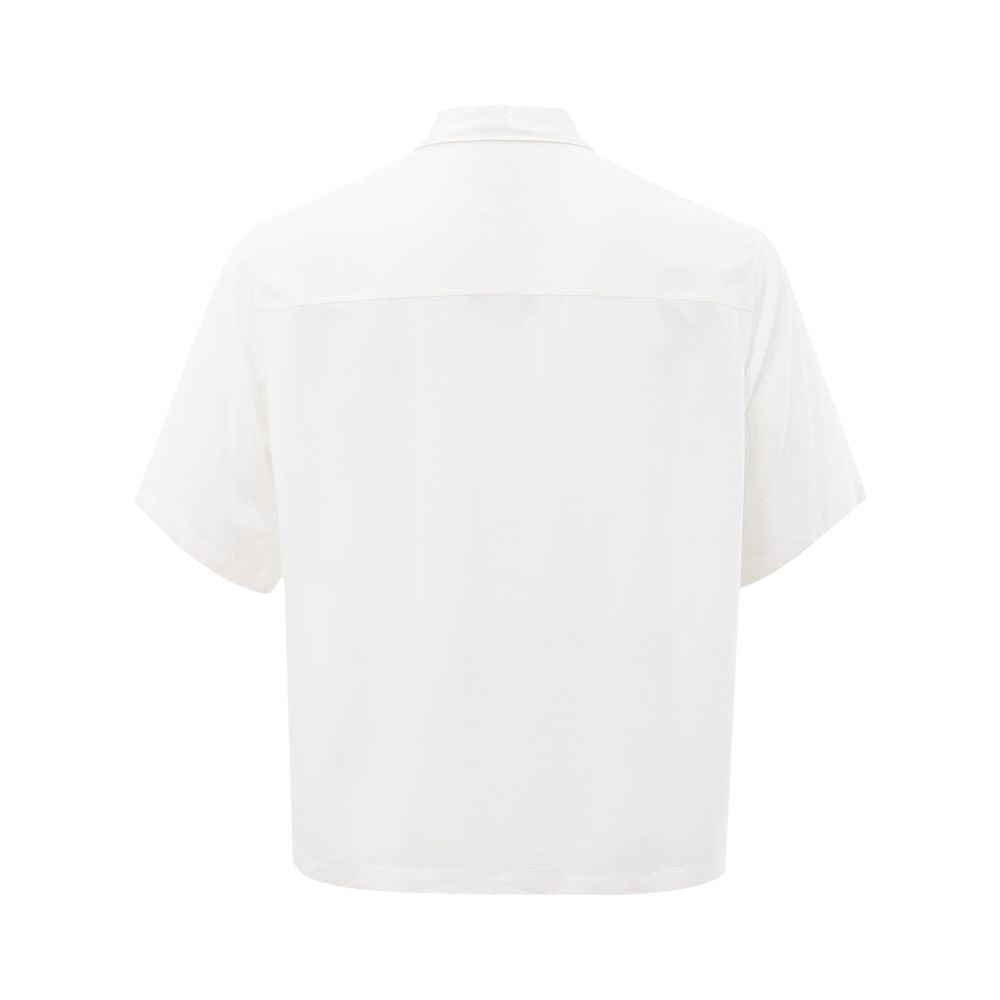 Armani Exchange Elegant White Viscose Shirt for Men - Arichezz.store