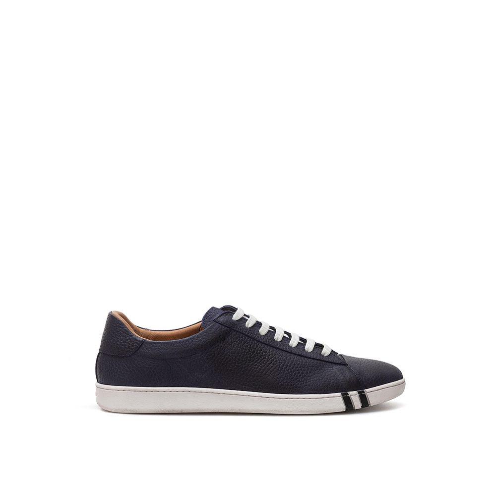 Bally Elegant Blue Leather Sneakers For Men - Arichezz.store