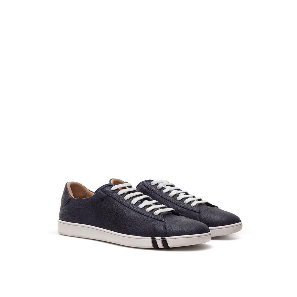 Bally Elegant Blue Leather Sneakers For Men - Arichezz.store