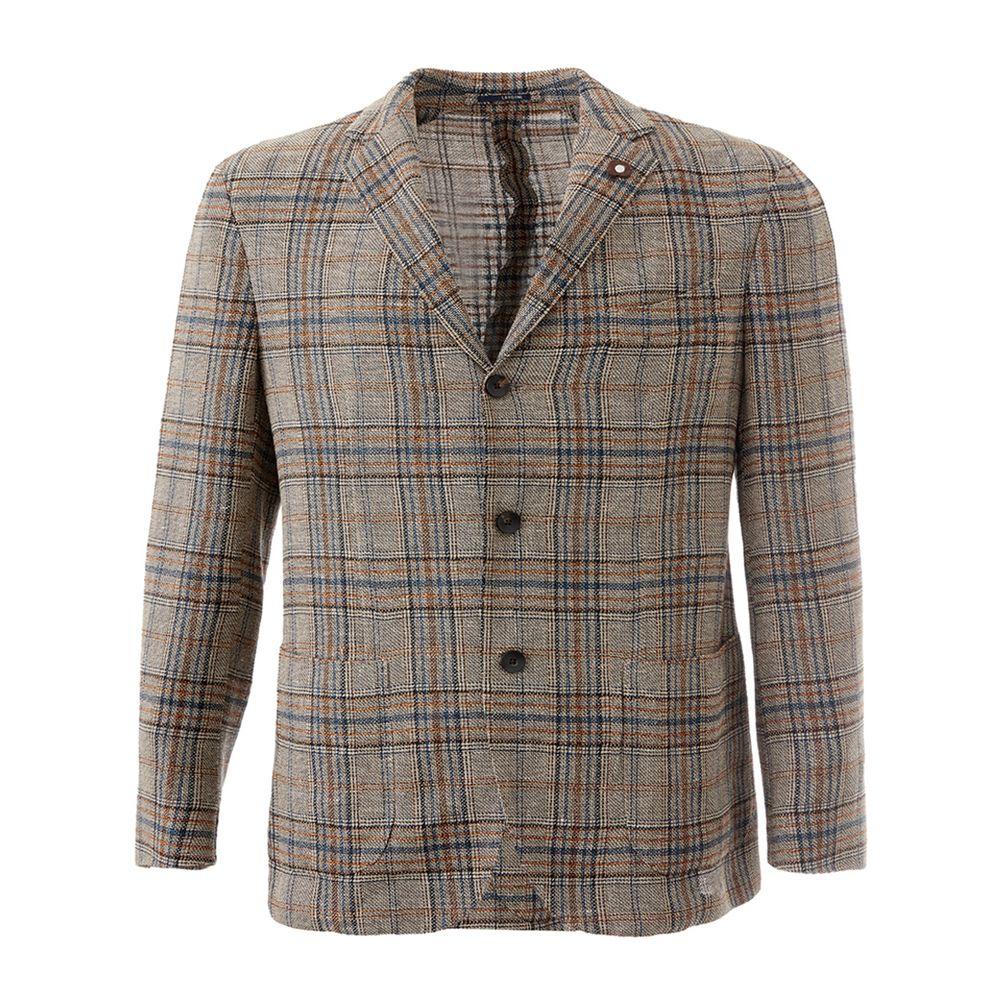 Lardini Elegant Multicolor Linen Jacket - Arichezz.store