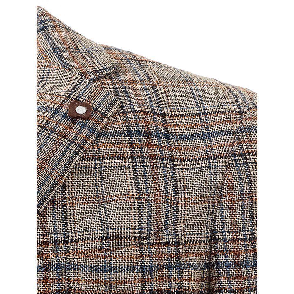 Lardini Elegant Multicolor Linen Jacket - Arichezz.store