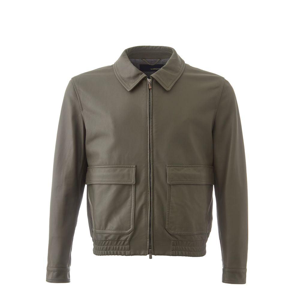 Lardini Green Leather Jacket - Arichezz.store