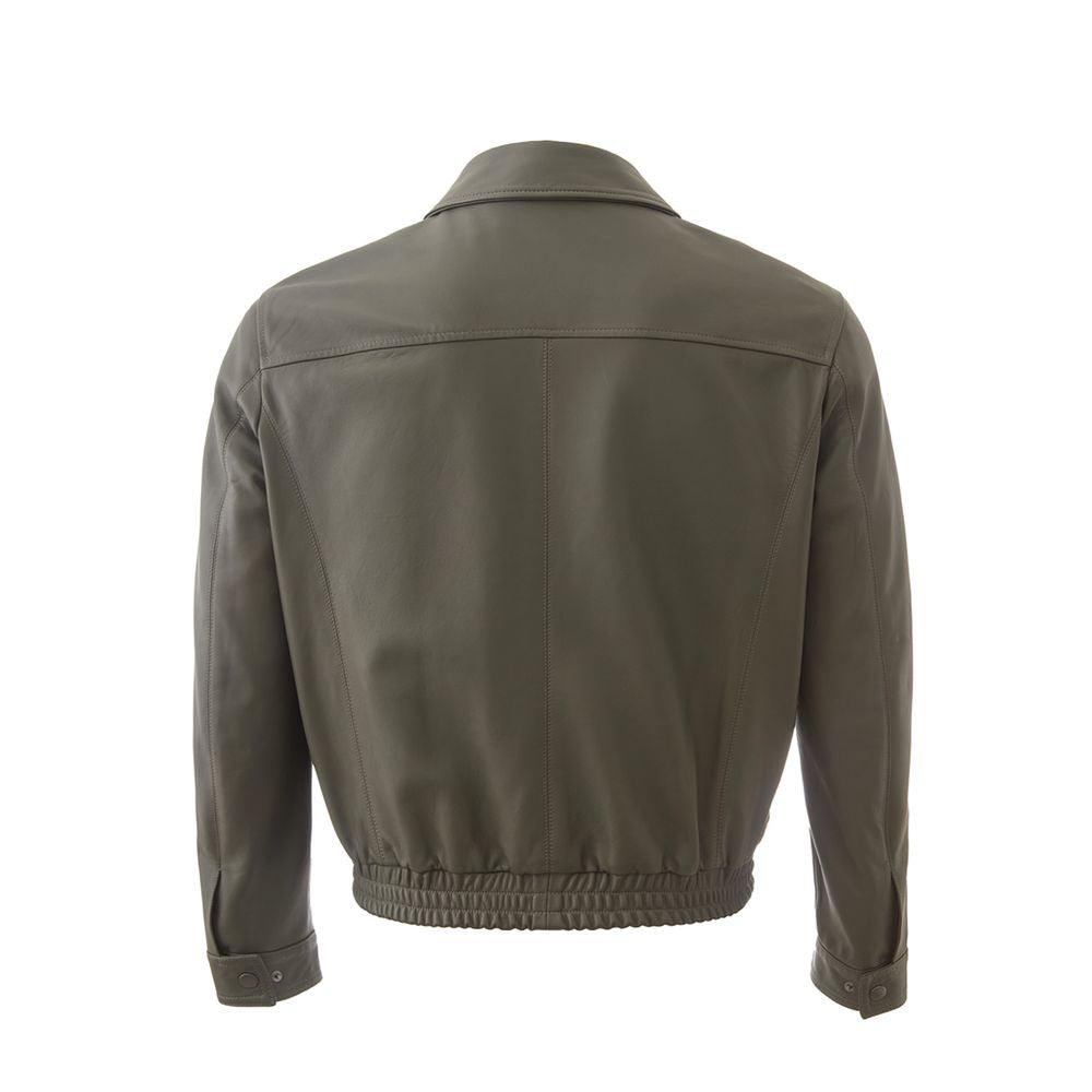 Lardini Green Leather Jacket - Arichezz.store