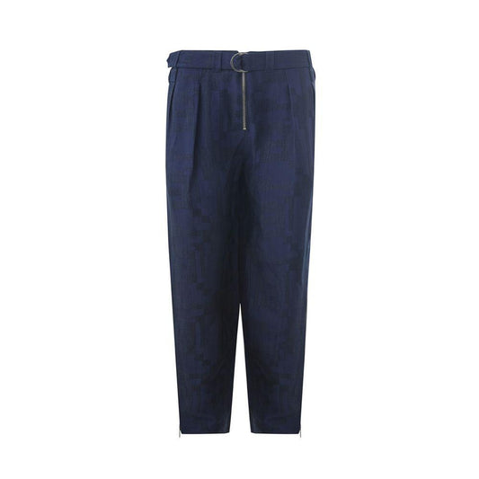 Emporio Armani Blue Linen Jeans & Pant - Arichezz.store