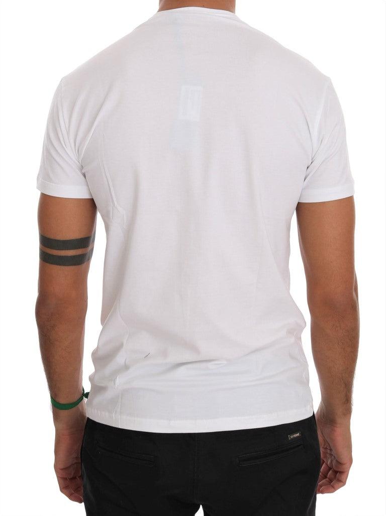 Daniele Alessandrini Elegant White Crew-Neck Cotton T-Shirt - Arichezz.store