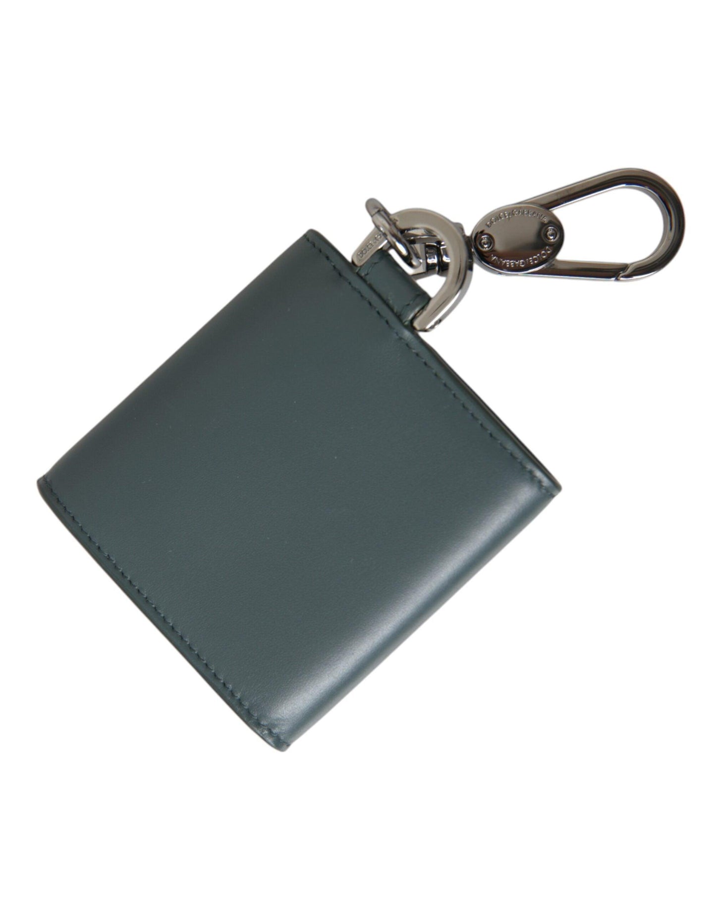 Dolce & Gabbana Green Leather DG Logo Keyring Coin Purse Keyring Wallet - Arichezz.store