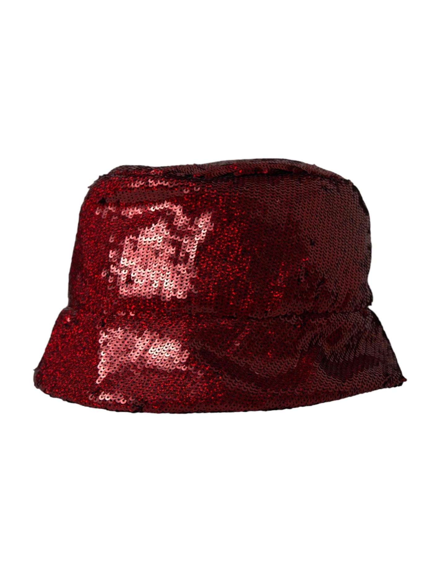 Dolce & Gabbana Red Sequined Nylon Bucket Hat Men - Arichezz.store