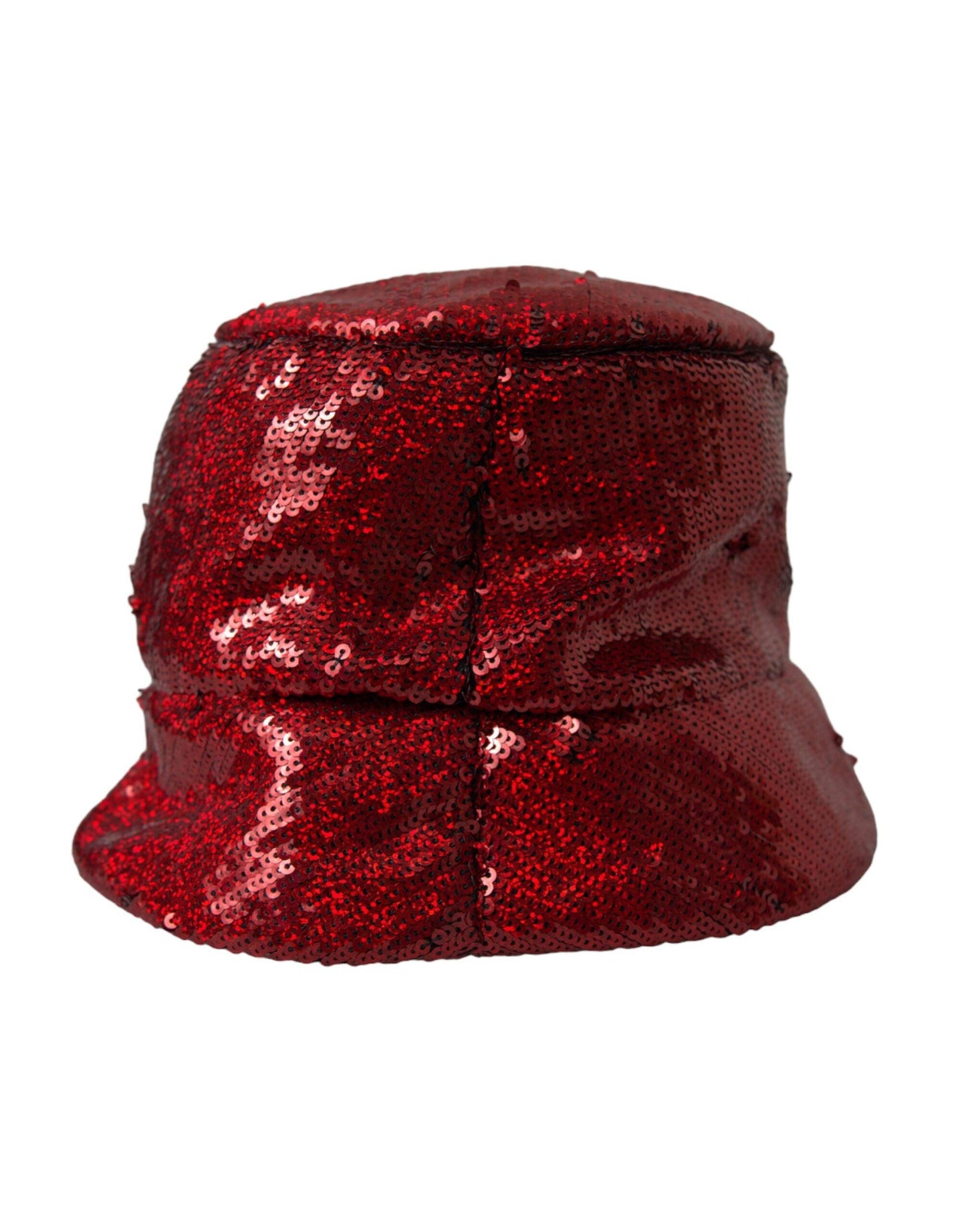 Dolce & Gabbana Red Sequined Nylon Bucket Hat Men - Arichezz.store