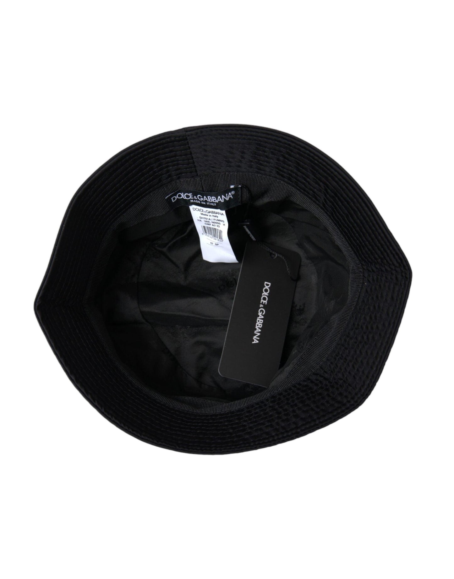 Dolce & Gabbana Black Wide Brim Cap Bucket Hat Men - Arichezz.store