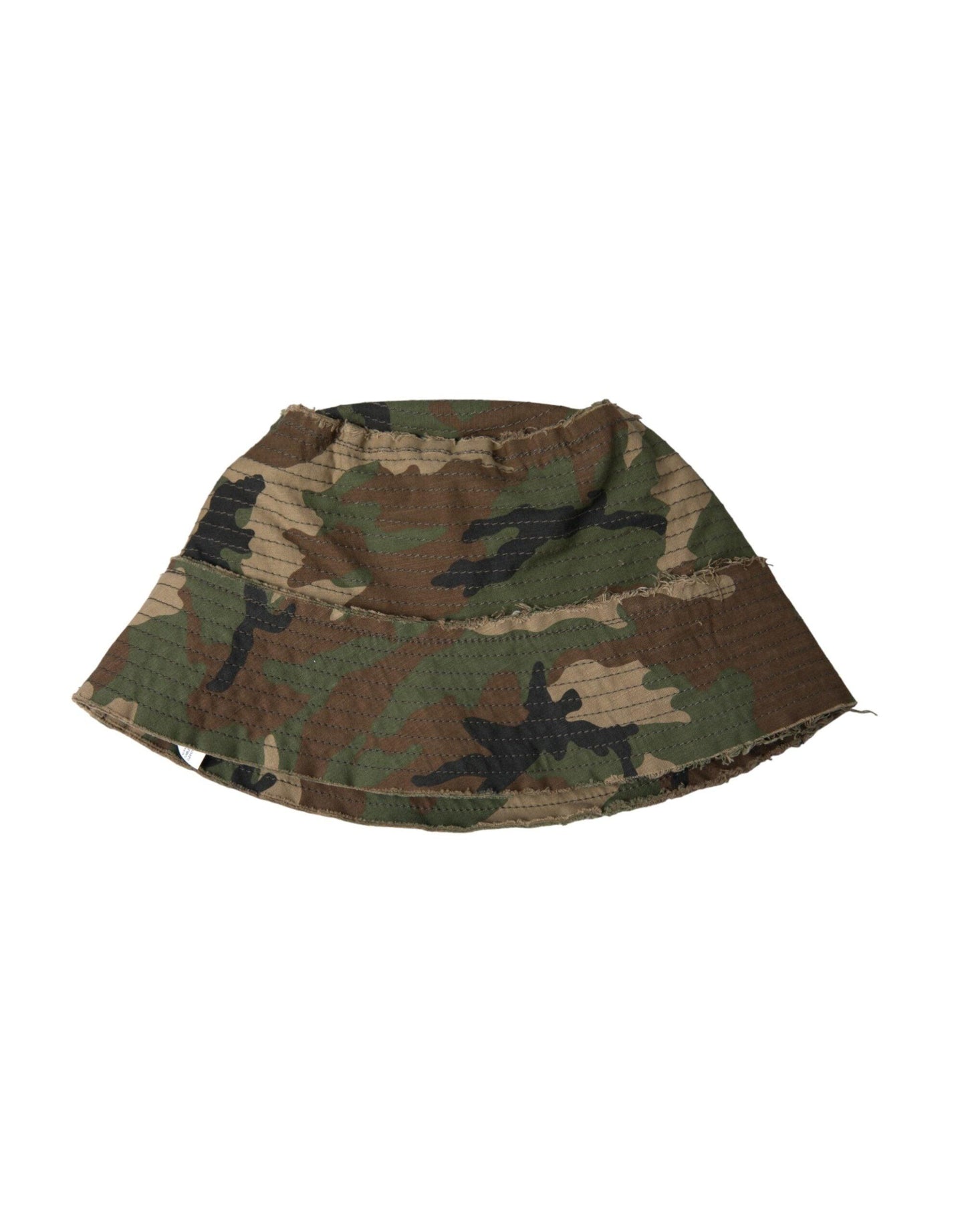 Dolce & Gabbana Green Camouflage Cotton Bucket Hat Men