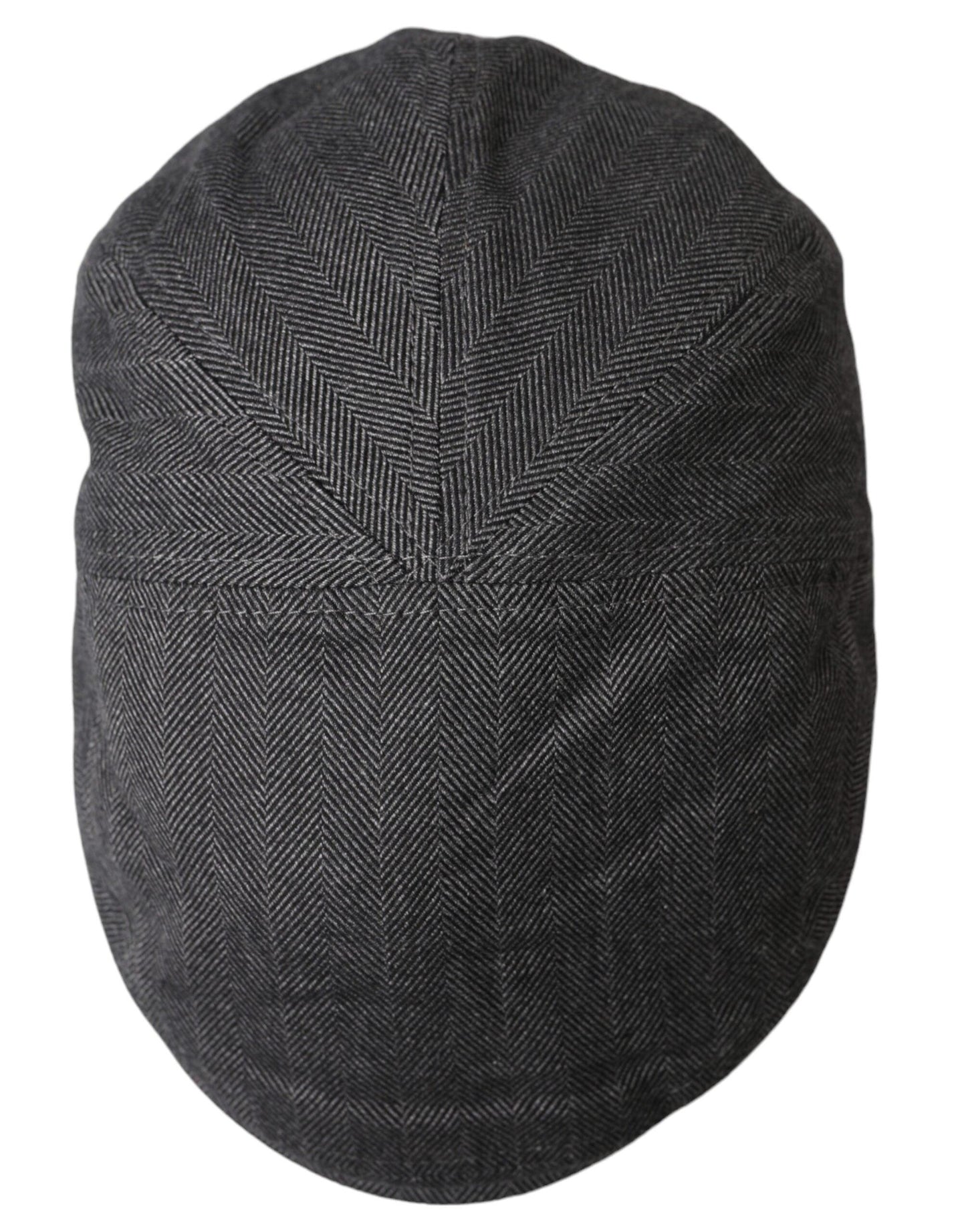 Dolce & Gabbana Gray Herringbone Crown Newsboy Hat Men - Arichezz.store