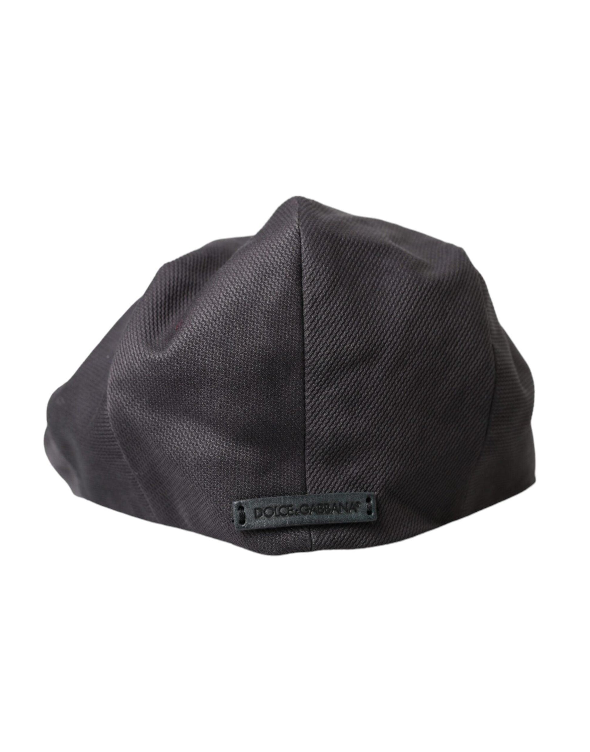 Dolce & Gabbana Gray Cotton Cloth Newsboy Hat Men - Arichezz.store