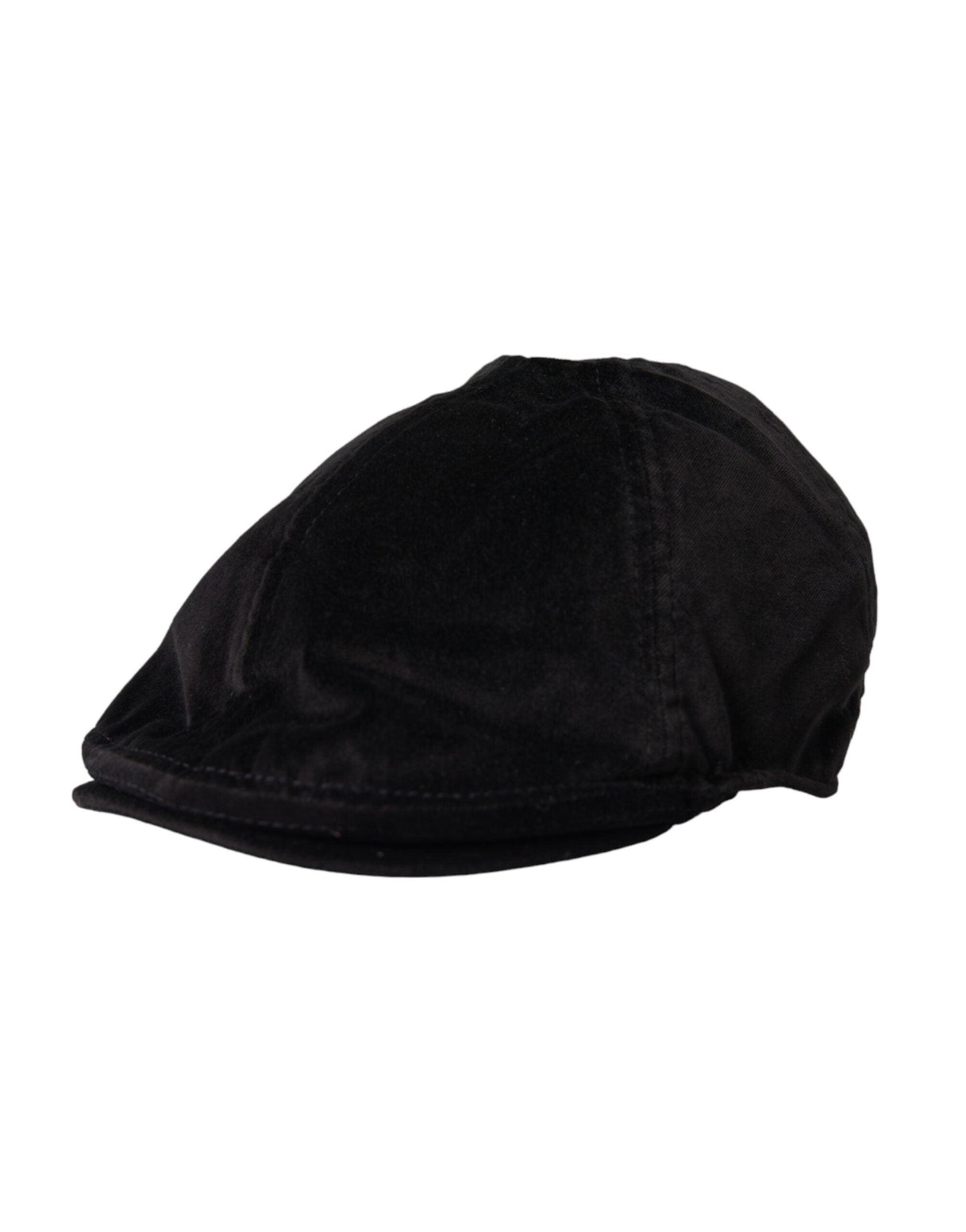 Dolce & Gabbana Black Crown Cotton Newsboy Hat Men - Arichezz.store