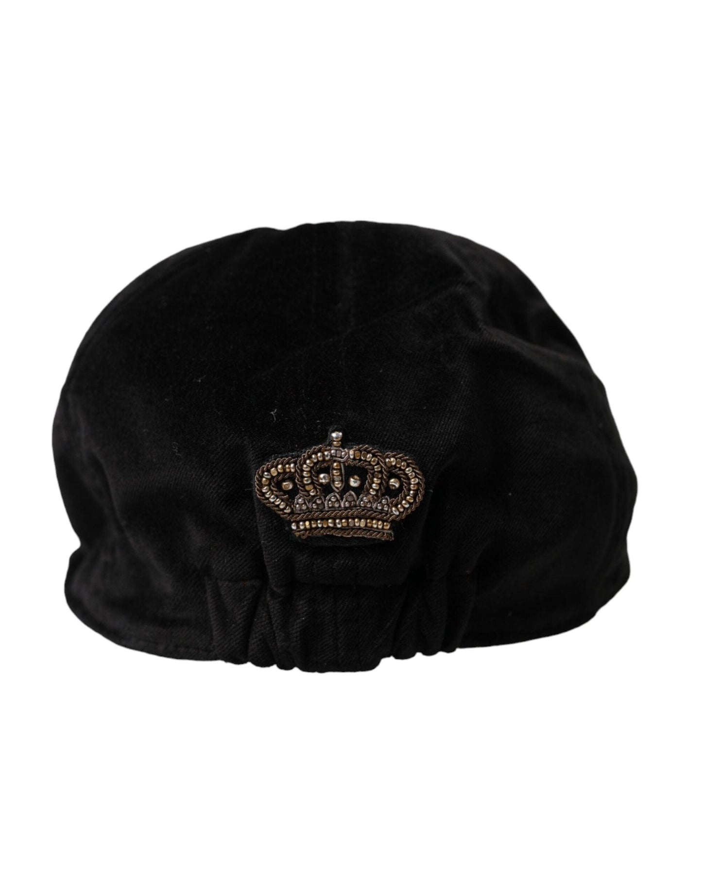 Dolce & Gabbana Black Crown Cotton Newsboy Hat Men - Arichezz.store