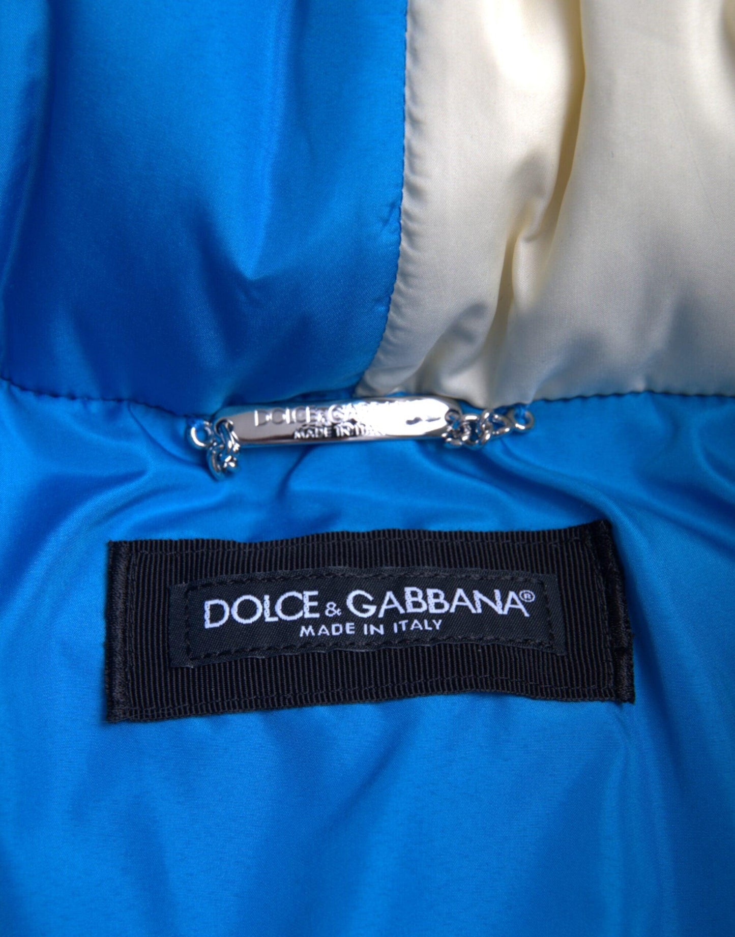 Dolce & Gabbana Multicolor Logo Windbreaker Puffer Jacket - Arichezz.store